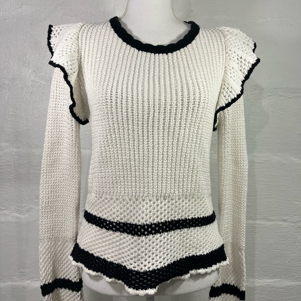 FATE RUFFLE DETAIL PULLOVER SWEATER (285) - Picture 9 of 16